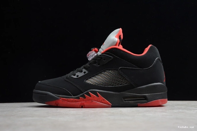 Jordan 5 90 Air red Retro Low mens  black Alternate 819171-001 0809